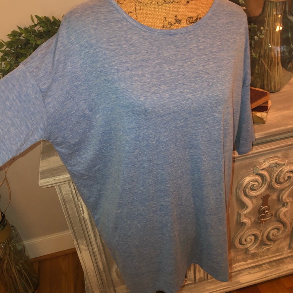 LuLaRoe blue tunic small shirt